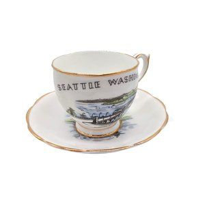Seattle WA Tea Cup and Saucer Fly Fishing Queen Anne England